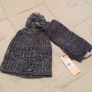 Rebecca Minkoff Marled Beanie & Arm Warmer Set